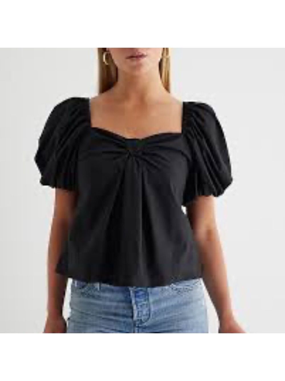 Express Sweetheart Neckline Tie Back Babydoll Top NWOT